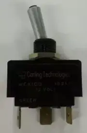LT-1511-630-012 Carling Green Lit tip toggle switch,On-Off,Single pole