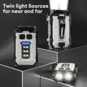 Mini High Bright LED Flashlight Keychain Pocket Magnetic Torch USB Rechargeable