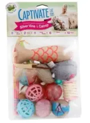 Hartz Captivate Cat Toy Play All Day Variety Bag 10 Pieces