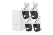 AllSecure4K+ Security Kit with 4 x 4K Wire-Free Cameras & Power Hub