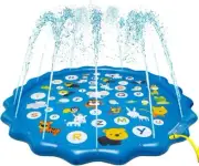 Splash pad For Kids Sprinkler Water Play Mat Inflatable Spray Outdoor Pool 170cm