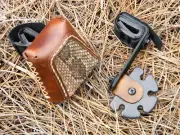 EFA 4 ARROW SEMINOLE X BOW QUIVER WITH SNAKESKIN FRONT AND WING SETBACK FEATURE