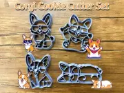 Corgi Set of 4 Cookie Cutters | Pembroke Welsh dog | corgi butt cookie