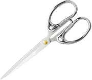 6.3" All Stainless Steel Office Scissors, Ultra Sharp Blade, Sturdy, Multipurpose, Silver