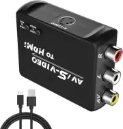 RCA AV to HDMI Converter | S Video | Composite CVBS Black