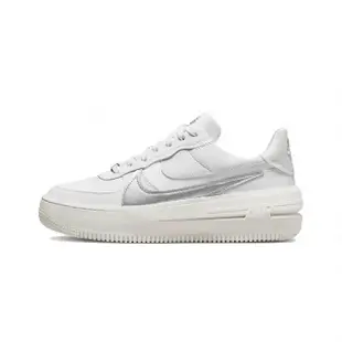 【NIKE 耐吉】Nike Air Force 1 PLT.AF.ORM 白銀勾 厚底 休閒鞋 DJ9946-101