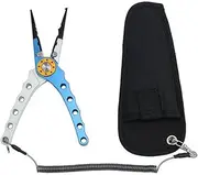 Aluminum Fishing Pliers Hook Removal Line Cutting Mono Braid Fish Grip, Multi-functional Hook Removal and Line Cutting Tool for Mono and Braid, Suitable for Saltwater and Freshwater