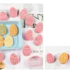 10 Pcs Easter Cookie Cutter Set, 3D Egg Embossing Cookie Cutters _we