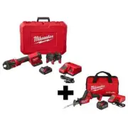 Milwaukee Short Throw Press Tool Kit w/ 3 PEX + HACKZALL Kit 18V Li-Ion Cordless
