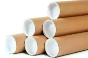 19 Premium Kraft Mailing Shipping Poster Tubes with Plastic End Caps 2" x 24"