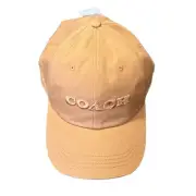 COACH Baseball Hat Women’s Light Saddle Tan Embroidered Baseball Cap NEW