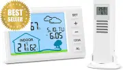 AMIR Indoor Outdoor Thermometer, Digital Hygrometer Thermometer with LCD Display