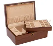 Russell Collection - Matte Walnut Veneer Jewellery Box