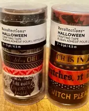 Recollections Halloween 2 pack washi tape (15 washis 9 mt total) Crafting Tape