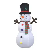 2.4m Inflatable Christmas Giant Snowman Hat Snowman Xmas Decor Yard Decor