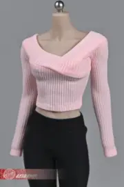 1:6 Pink Sweater Tops Clothes For 12" Female TBLeague Phicen UD JO Figure Body