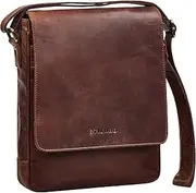 [STILORD] Ottavio' Medium Shoulder Bag Men's Leather Portrait Messenger Bag 13.3 Inch Laptop Bag for Men Work Bag Office Leisure Crossbody Bag Genuine Leather, Kara - Cognac, M