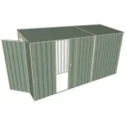 Build-A-Shed 1.2 x 3.7 x 2.0m Skillion Single Sliding Side Door Shed - Green
