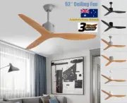 56" Designer RC Remote Control Three Wood Timber Blade 132CM Ceiling Fan