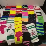Bulk Lot of 30 New Unisex Knee High compression socks Colorful Assorted Sizes