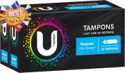 Tampons Regular 32 Count Feminine Hygiene Absorbent Comfortable
