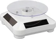 gernie Solar Turntable 360 Degree Rotating Display Stand for Jewelry & Small 3D Printer Models with RGB Light, Battery/Solar Powered, ABS Material