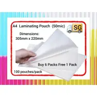 在飛比找蝦皮購物優惠-100pcs A4 Laminating Pouch, 50