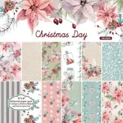 24Sheets Flower Pattern Paper Scrapbooking Background Pad Handmade Craft Papers