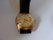 NOS OMEGA Seamaster Quartz Date Gold Plated 27mm Women's Wristwatch vintage