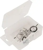 NC Fly Fishing Rods 4-6WT Guides Fishing Pole DIY Hard Snake Tip Top Hook Eye Rings Replacement Mixed Size Hook Keeper with Storage Box