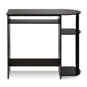 Furinno Easy Assembly Computer Desk Dark Brown