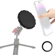 Magnetic Phone Tripod Mount Adapter with Adhesive Magnetic Ring, 1/4” Scre