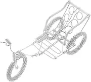 CORHAD Vintage Tricycle Model Ornament White Aluminum Wire Craft Home Decor for Bedroom