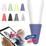8 x Touchscreen Pen Tip Replacement with Apple Pencil 1 / 2 Nibs Cover Silicone