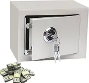 Home Safe - Safe Storage Safe, Heavy Duty Safe | Security Safe Key Locker, Fireproof Safe Cabinet, Waterproof Safe Locker, Office School Hotel Security Safe Box, 6.7x 9.1x 6.7inc