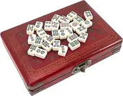 WHAMVOX Travel Mahjong Plaything Compact Mahjong Set Perfect for On-The-go Fun