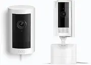 Outdoor Camera Plus Plug-in + Pan-Tilt Indoor Camera | DIY Security Camera | 2K, Wide Field of View, 24/7 Recording (plan required) | Alternative to CCTV I 30-day free trial of Ring Home Plan