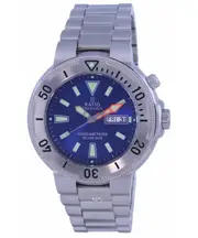 RATIO FreeDiver Blue Dial Stainless Steel Quartz 1050MD93-12V 1000M Mens Watch