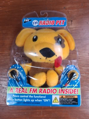 TOE Systems FM Radio Pet Plush Dog Vintage *Brand New Factory Sealed*