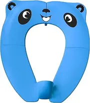 MeNo Upgrade Portable Potty Seat with Splash Guard for Toddler, Foldable Travel Potty Seat with Carry Bag, Non-Slip Pads Toilet Potty Training Seat Covers for Baby, Toddlers and Kids (Blue)