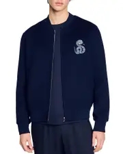 Sandro Double Faced Snake Detail Jacket