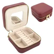 Travel Jewelry Organizer Box, Travel Jewelry Case | Small Jewelry Box for Wom...