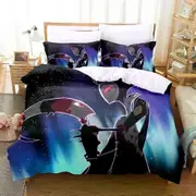v142 Bed Sheets Anime Helluva Blitzo Boss Bedding Set Duvet Cover Bed Set Quilt Cover Pillowcase Comforter king Queen Size Boys Adult 3-Piece Bedding