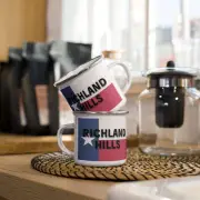 Richland Hills Texas Flag Enamel Mug