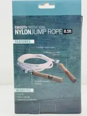 New Nylon Jump Rope 8.5 ft Smooth Rotation Get fit, burn calories!