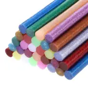 30pcs Mini Hot Glue Gun Sticks 4"x0.43" for Glue Gun, Glitter 15 Colors