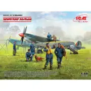 ICM #DS4802 1/48 WWII RAF Airfield Spitfire Mk.IX, Spitfire Mk.VII, 7 figures