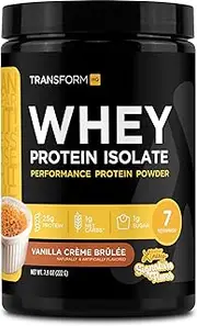 TransformHQ Whey Protein Isolate (WPI) Vanilla Creme Brulee Flavored 7 Servings - Preformance Protein Powder
