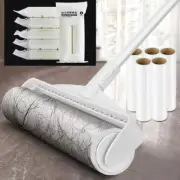 Dust Hair Roller Sticking Paper Mop Stick Retractable Fur Cat Dog Carpet Clean