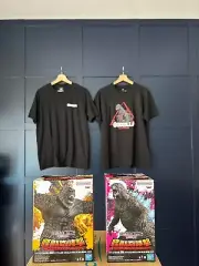 Godzilla vs King Kong figures + Godzilla T-shirts - ALL BRAND NEW AND OFFICIAL
